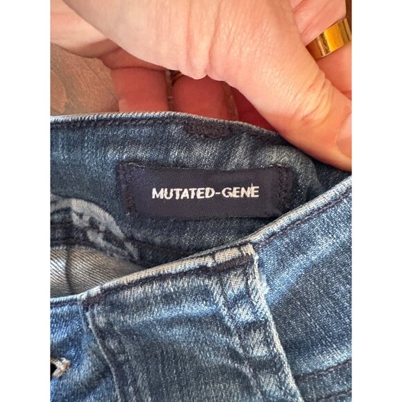 Vintage Genetic Denim Y2K Mutated Gene Wide Leg Jeans Made in USA Size 28 - Picture 6 of 16